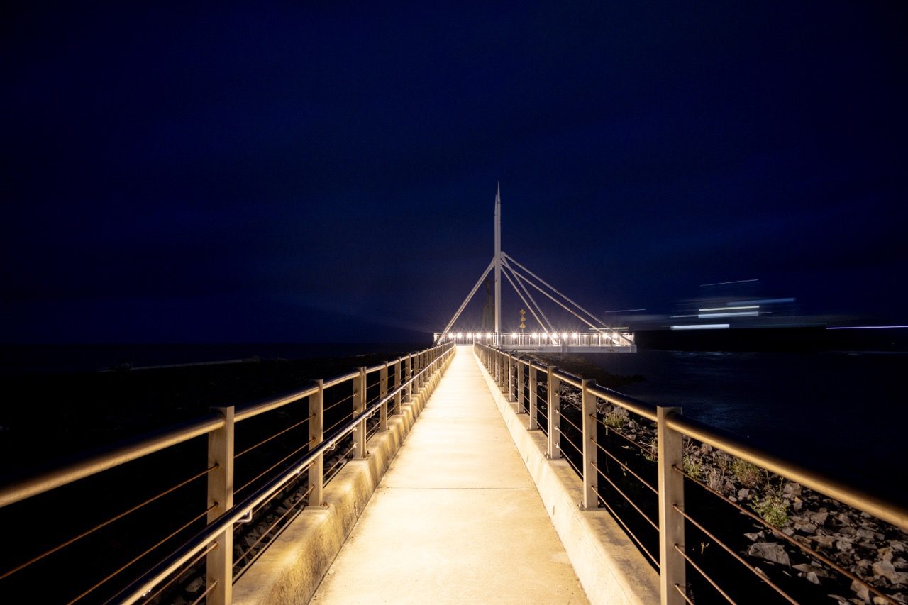 Aiken Head Lighting 5 copy Large Discover how Degree C transformed Devonport's Aikenhead Point with an innovative coastal lighting solution, combining integrated LED handrail lighting, custom fabrication and sustainable electrical design.