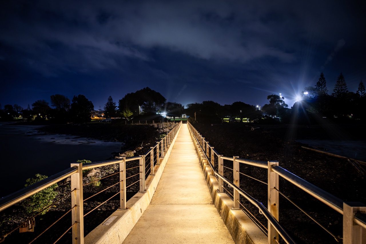 Aiken Head Lighting 9 copy Large Discover how Degree C transformed Devonport's Aikenhead Point with an innovative coastal lighting solution, combining integrated LED handrail lighting, custom fabrication and sustainable electrical design.