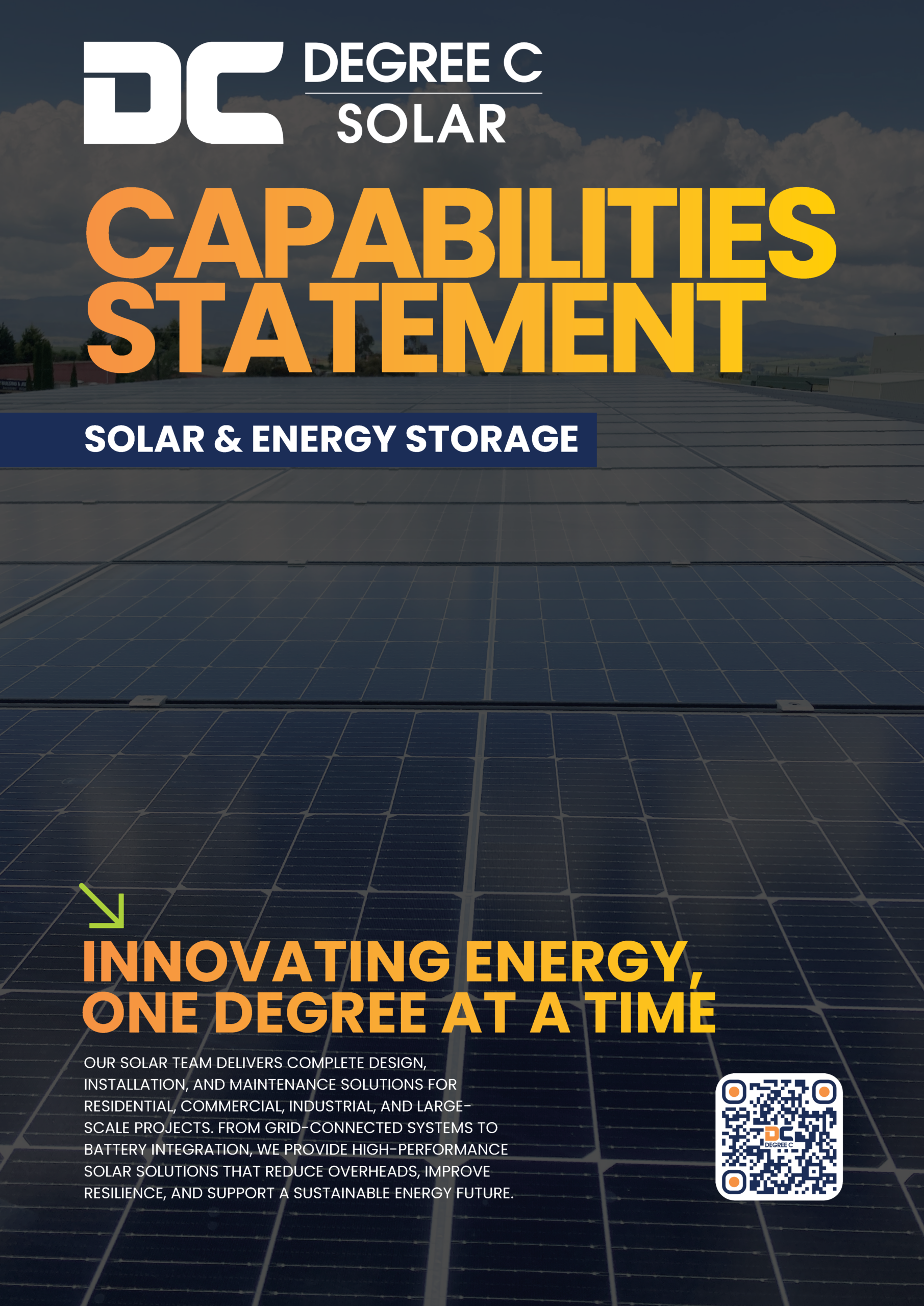 OUR SOLAR TEAM DELIVERS COMPLETE DESIGN, INSTALLATION, AND MAINTENANCE SOLUTIONS FOR RESIDENTIAL, COMMERCIAL, INDUSTRIAL, AND LARGE-SCALE PROJECTS. FROM GRID-CONNECTED SYSTEMS TO BATTERY INTEGRATION, WE PROVIDE HIGH-PERFORMANCE SOLAR SOLUTIONS THAT REDUCE OVERHEADS, IMPROVE RESILIENCE, AND SUPPORT A SUSTAINABLE ENERGY FUTURE.