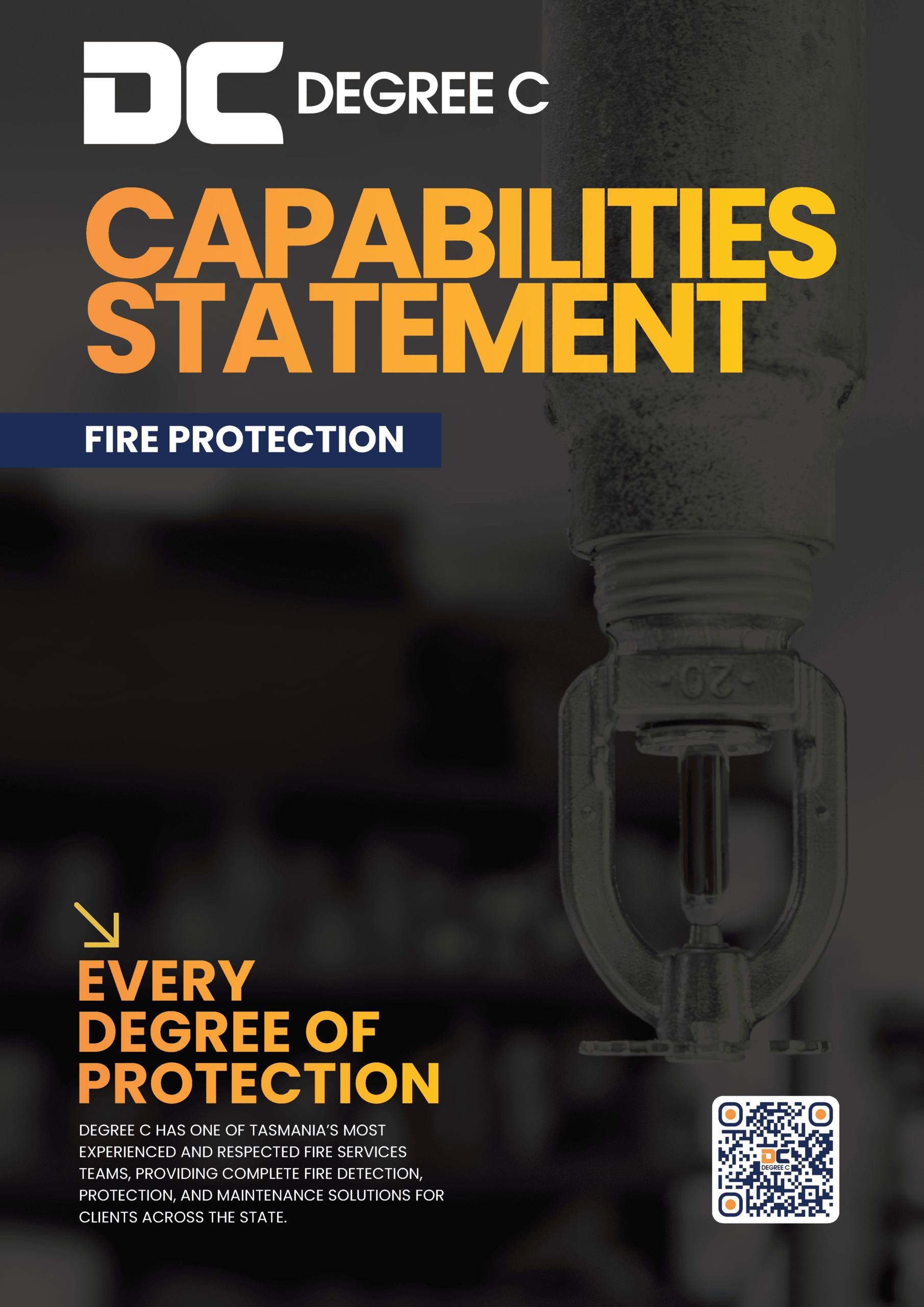 Degree C delivers complete wet and dry fire protection solutions across Tasmania, supporting clients from system design and installation through to testing, maintenance and ongoing compliance. Our experienced fire services team provides statewide support for fire detection, sprinkler systems, hydrants, hose reels, portable fire equipment, emergency lighting, passive fire protection and special hazard suppression systems. Working alongside our electrical, mechanical and building technology divisions, we provide a fully integrated approach that simplifies project delivery while ensuring every system is reliable, compliant and fit for purpose. From new construction and major upgrades to routine servicing and 24/7 emergency response, Degree C is trusted to protect more than 100 sites across Tasmania.